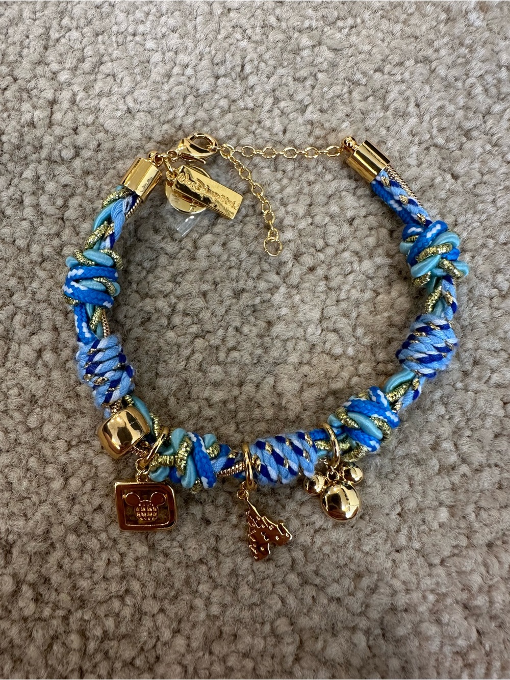 Little Words Project x Disney Parks Exclusive Blue and Gold Cord Charm Bracelet - Picture 4 of 4